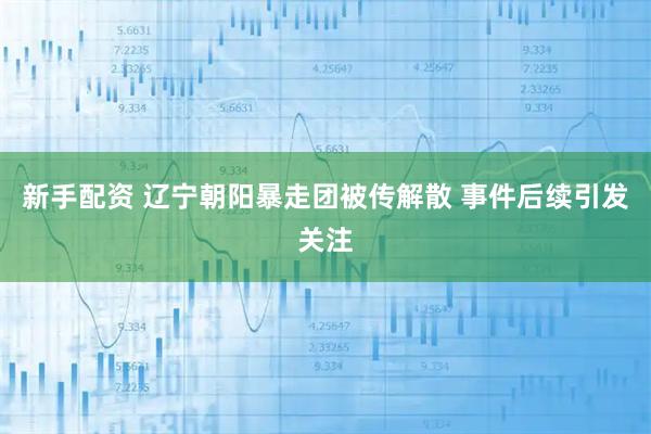 新手配资 辽宁朝阳暴走团被传解散 事件后续引发关注