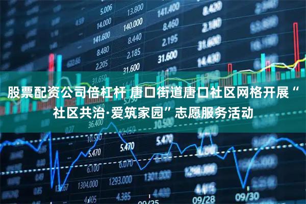 股票配资公司倍杠杆 唐口街道唐口社区网格开展“社区共治·爱筑家园”志愿服务活动